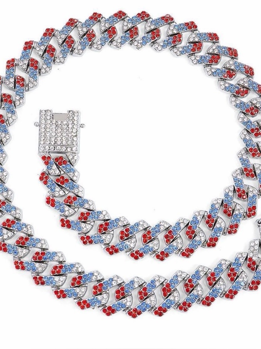Invicta Cuban Ice Unisex 550 mm XL Drip Chain Necklace, Freedom Frost 80929